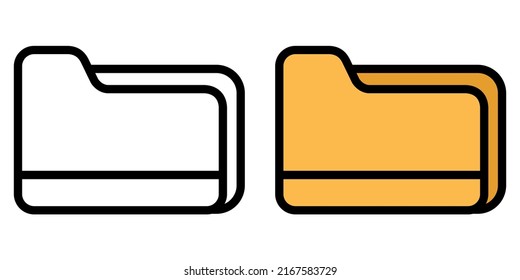 Ilustración Vector Gráfico del icono de archivo de carpeta