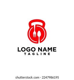 Illustration Vector Graphic of Food and Gym Logo Design 