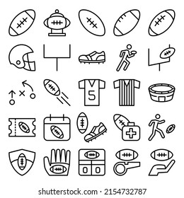Illustration Vector Graphic of Football icon set