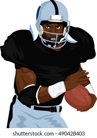 Illustration vector graphic of football rugby player