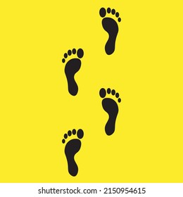 Illustration vector graphic of footprints, perfect for footsteps, track, etc