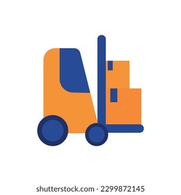 	
Illustration vector graphic of forclift logistics icon with color symbol. good for business logistic or delivery, concept for mobile app, Web, UI design.