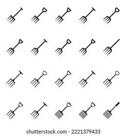 Illustration Vector Graphic of Fork Garden icon
