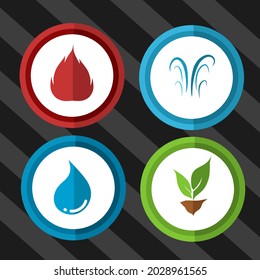 illustration vector graphic of four elements logo perfect for company logo,banner,poster,template,etc.