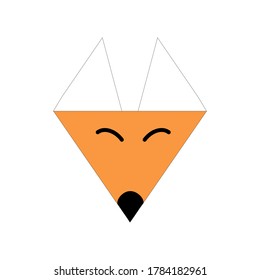 Illustration vector graphic of fox origami vector fit for the presentation of the results of origami.