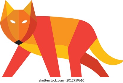 Ilustración vectorial gráfico de zorro, perfecto para icono,plantilla de diseño.