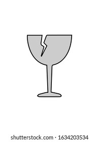 illustration vector graphic of fragile sign,symbol and logo. perfect for your electronic packaging product food, cosmetic, etc.