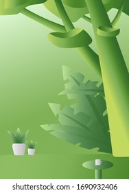 illustration vector graphic of frame decoration tree. good for invitation, greeting.
