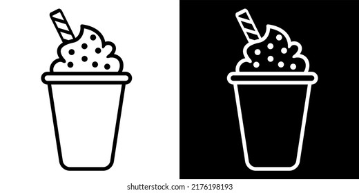 Illustration Vector Graphic of frappe cup, glass coffee, drink icon