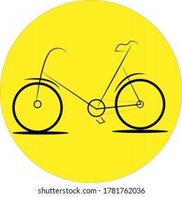 Illustration vector graphic of Free cycling area. with a yellow background. good for bike areas
