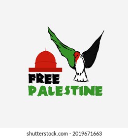 illustration vector graphic of free palestine perfect for solidarity banner design,poster,etc.