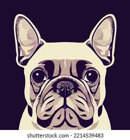 illustration Vector graphic of French bulldog good for logo, icon, mascot, print or customize your design