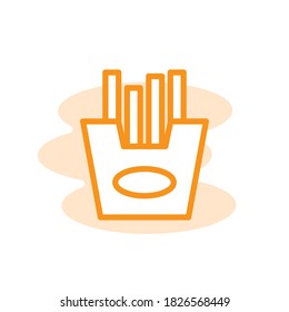 Illustration Vector graphic of french fries icon. Fit for fast food, junk food, snack, potato etc.