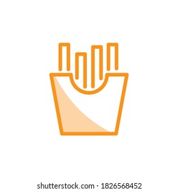 Illustration Vector graphic of french fries icon. Fit for fast food, junk food, snack, potato etc.