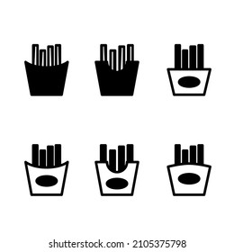 Illustration Vector graphic of french fries icon. Fit for fast food, junk food, snack, potato etc.