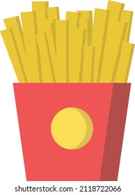 Illustration Vector Graphic French Fries Suitable for Fast Food Theme