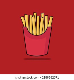 illustration vector graphic of  french fries, symbol, restaurant logo, food banner icon, fast food icon