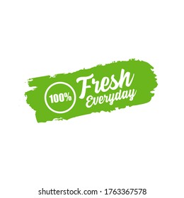 Illustration vector graphic of Fresh food everyday label or sticker on white background, vector design illustration