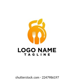 Illustration Vector Graphic of Fruit, Orange, Food and Gym Logo Design 