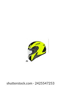 Ilustración vectorial gráfica de un casco de cara completa
