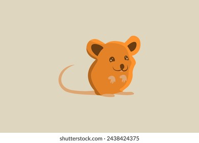 Illustration vector graphic of funny cute mouse character