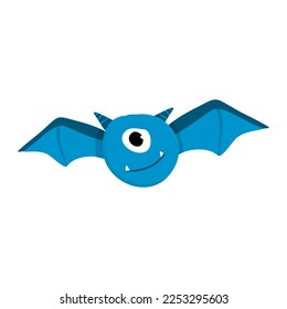 illustration vector graphic of funny monster bat