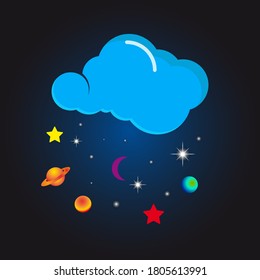 illustration vector graphic of galaxy