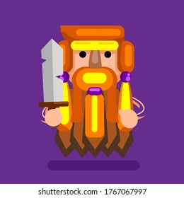 illustration vector graphic of game character. perfect for your project like game character design or character for motion graphic video.