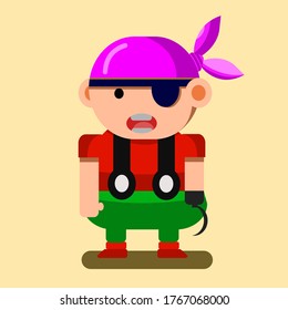 illustration vector graphic of game character. perfect for your project like game character design or character for motion graphic video.