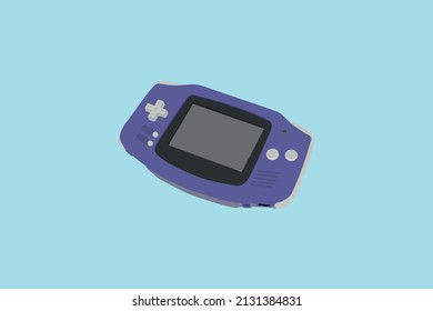 Illustration Vector Graphic Of GameBoy Advance  With Isolated Background. Perfect For 80's 90's Design And For Fans Of Retro And Classic Design