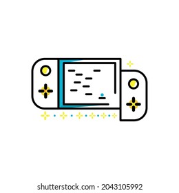 Illustration vector graphic of  GamePad Icon. Good for Gaming and technology themed decorations.