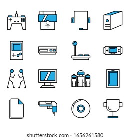Illustration Vector Graphic of Gaming Icon Set. Good to use for any content about game.