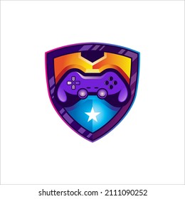 Vektorgrafik der Design-Vorlage für Gaming-Store, Spieleentwickler und Gamer-Logo 