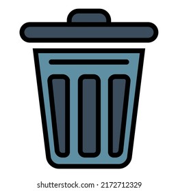 Ilustración Vector Gráfico de basura de basura, icono de eliminación de papelera