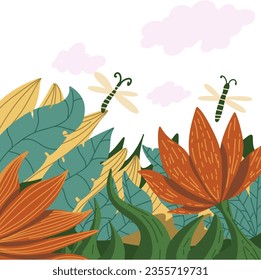 illustration vector graphic garden illustration for children illustration