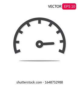 Ilustración vectorial gráfico del icono vectorial de los indicadores. Signo de medición del velocímetro