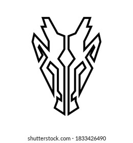 illustration vector graphic of gazelle lineart logo or icon