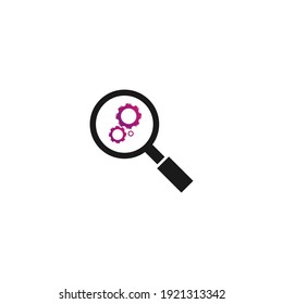 Illustration Vector Graphic of Gear Finder Logo. Perfect to use for Technology Company