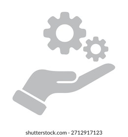 Ilustración Vector gráfico de Gear Hand Icon