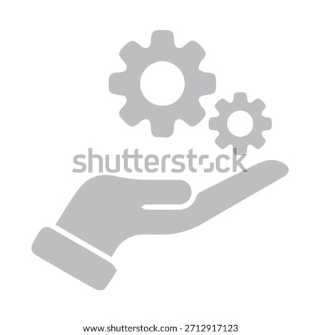 Illustration vector graphic of Gear Hand Icon