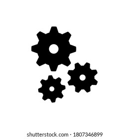 Ilustración Gráfico vectorial del icono de engranaje. Adaptar para máquina, industria, progreso, herramienta, ajuste, etc.