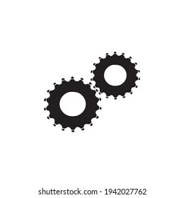 Ilustración Gráfico vectorial del icono de engranaje. Ajustar a máquina, industria, progreso, herramienta
