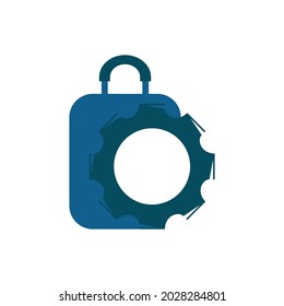 Illustration Vector Graphic of Gear Suitcase Logo. Perfect to use for Technology Company