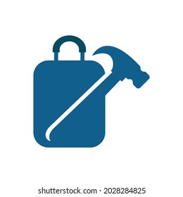 Illustration Vector Graphic of Gear Suitcase Logo. Perfect to use for Technology Company