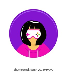 illustration vector graphic of geek gamer. Geek gamer premium vector