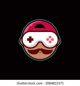 illustration vector graphic of geek gamer. Geek gamer premium vector.