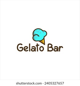 gráfico vectorial de ilustración para el logotipo de gelato