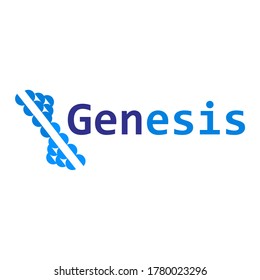 Illustration vector graphic of genesis mobile data with blue color best for tech logo