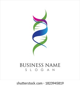 illustration vector graphic of genetic dna logo and icon good for science, research, technology, biology icon