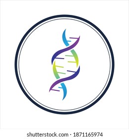 illustration vector graphic of genetic dna logo and icon good for science, research, technology, biology icon